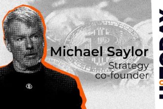 Michael Saylor watches with Bitcoin purchase phone when BTC prices recover