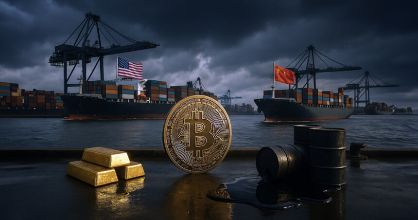 Bitcoin Flat as China announces new 125% tariffs on US goods, gold spikes and oil