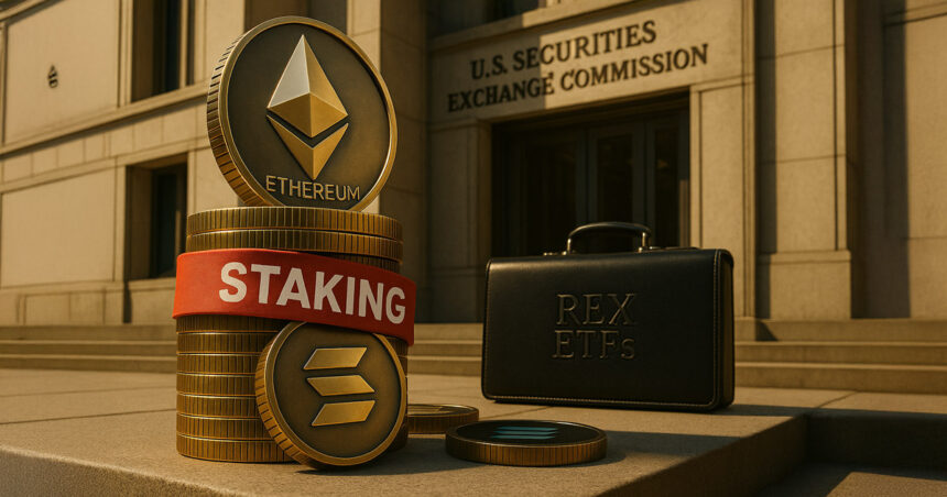 Rex pushes ETH and SOL staking ETF via the unusual C-Corp as the SEC softens the stance