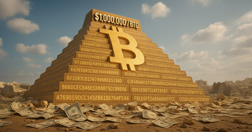 When will Bitcoin reach a market capitalization of $1,000,000 and $20 trillion per coin?
