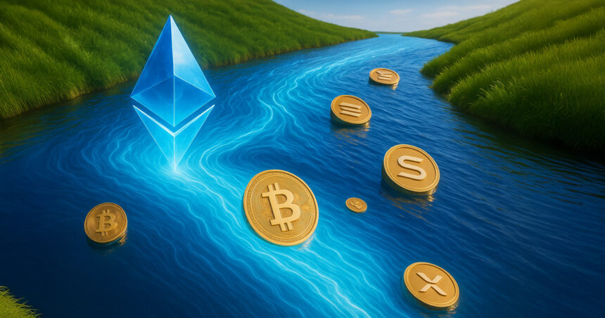 Ethereum surpasses Bitcoin once the institutional inflows in July reaches its record.