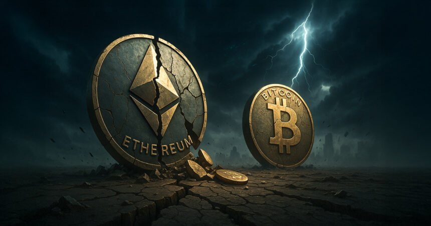 Bear waves typing codes as Bitcoin and Ethereum face sharp declines over the past week