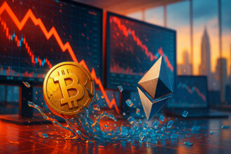 Bitcoin and Ethereum Sharp Plunge start week as record liquidation $1.7 billion