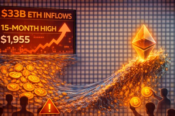 The $33 Billion Inundation: Ethereum Inflows Hit a 15-Month High As Price Teeters At $1,955